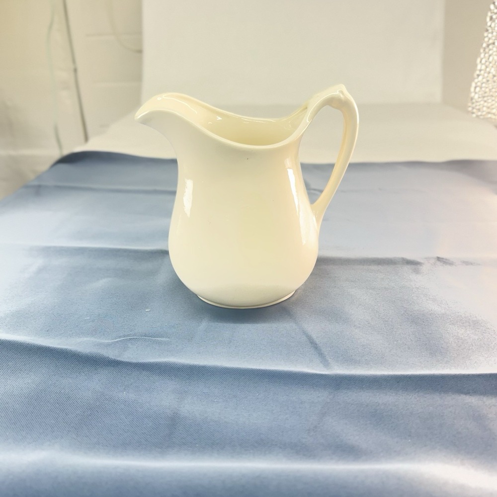 Antique 1937 Ironstone- Ceramic  Creamer - Dated Farmhouse Cottagecore